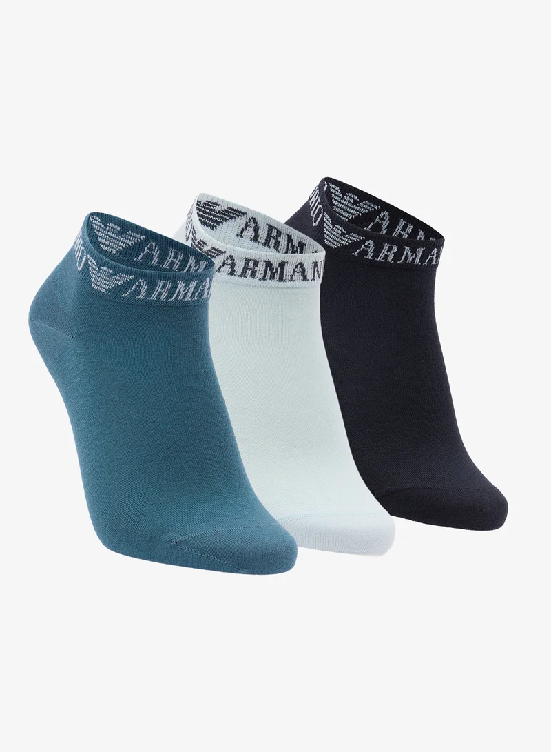 3 Pack Of Logo Ankle Socks